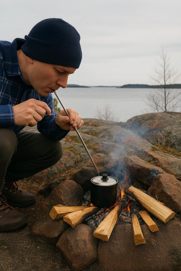 Tanto Bushcraft Ateş Üfleme Çubuğu