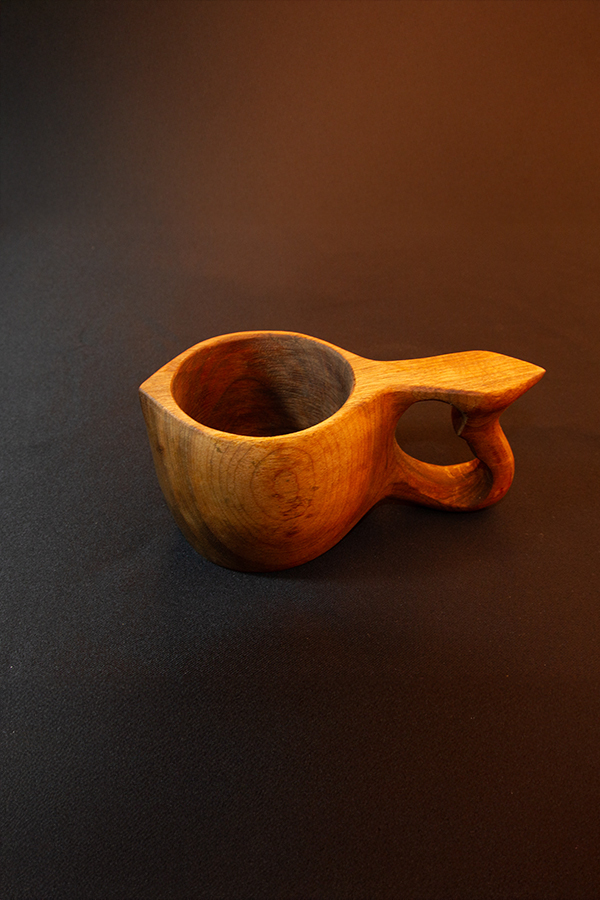 Tanto Bushcraft El Yapımı Kök Ceviz Kuksa – Doğal Ahşap Kamp Kupası