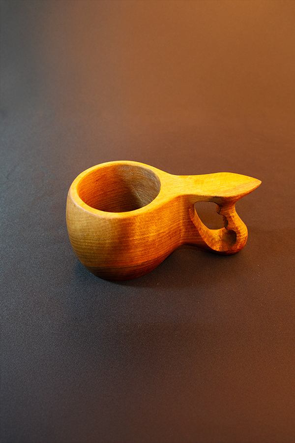 Tanto Bushcraft El Yapımı Kök Ceviz Kuksa – Doğal Ahşap Kamp Kupası