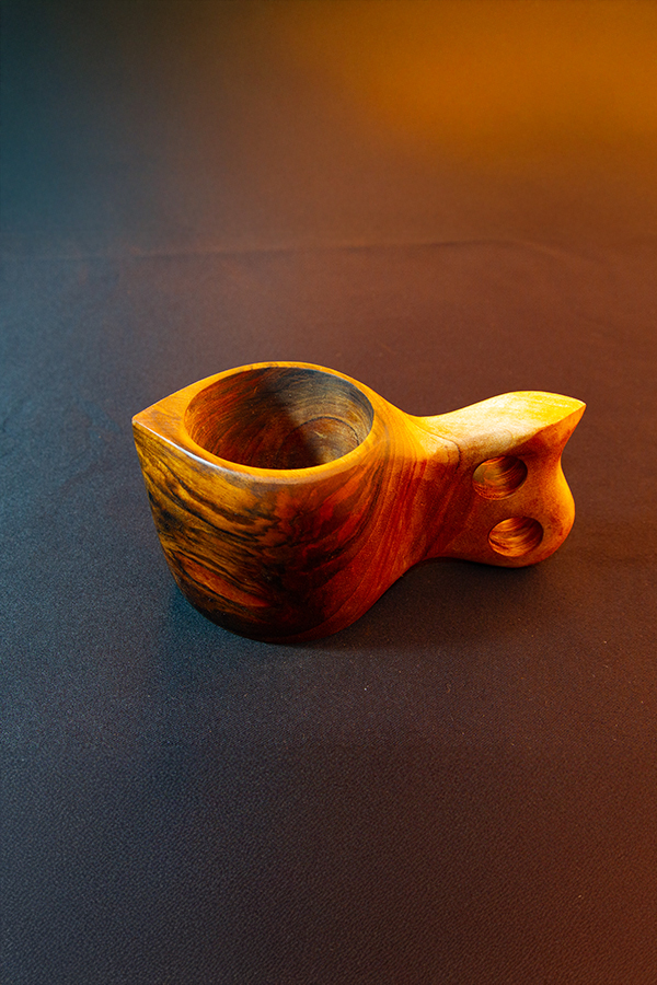 Tanto Bushcraft El Yapımı Kök Ceviz Kuksa – Doğal Ahşap Kamp Kupası