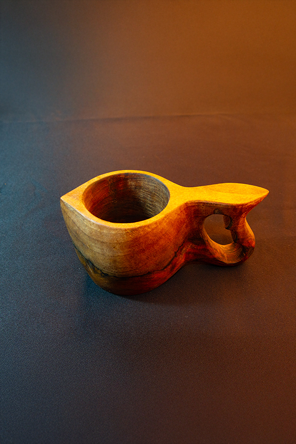 Tanto Bushcraft El Yapımı Kök Ceviz Kuksa – Doğal Ahşap Kamp Kupası